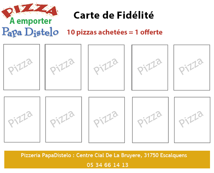 Carte de Fidélité Papa Distelo